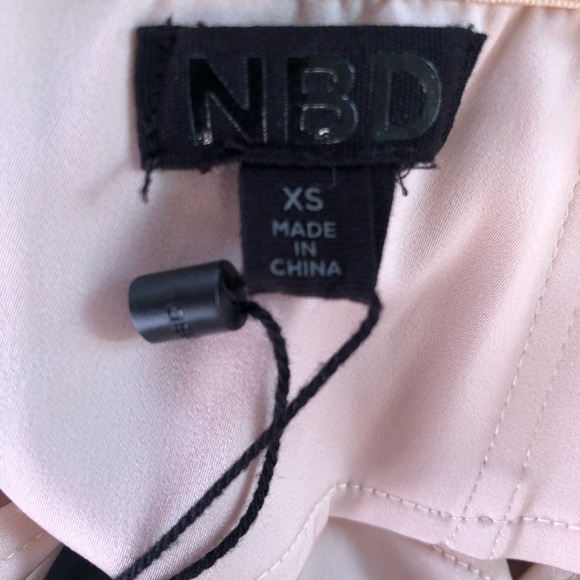 NBD Gold Rush Gown Macadamia Nude Dress Ruffle XS - Picture 4 of 4